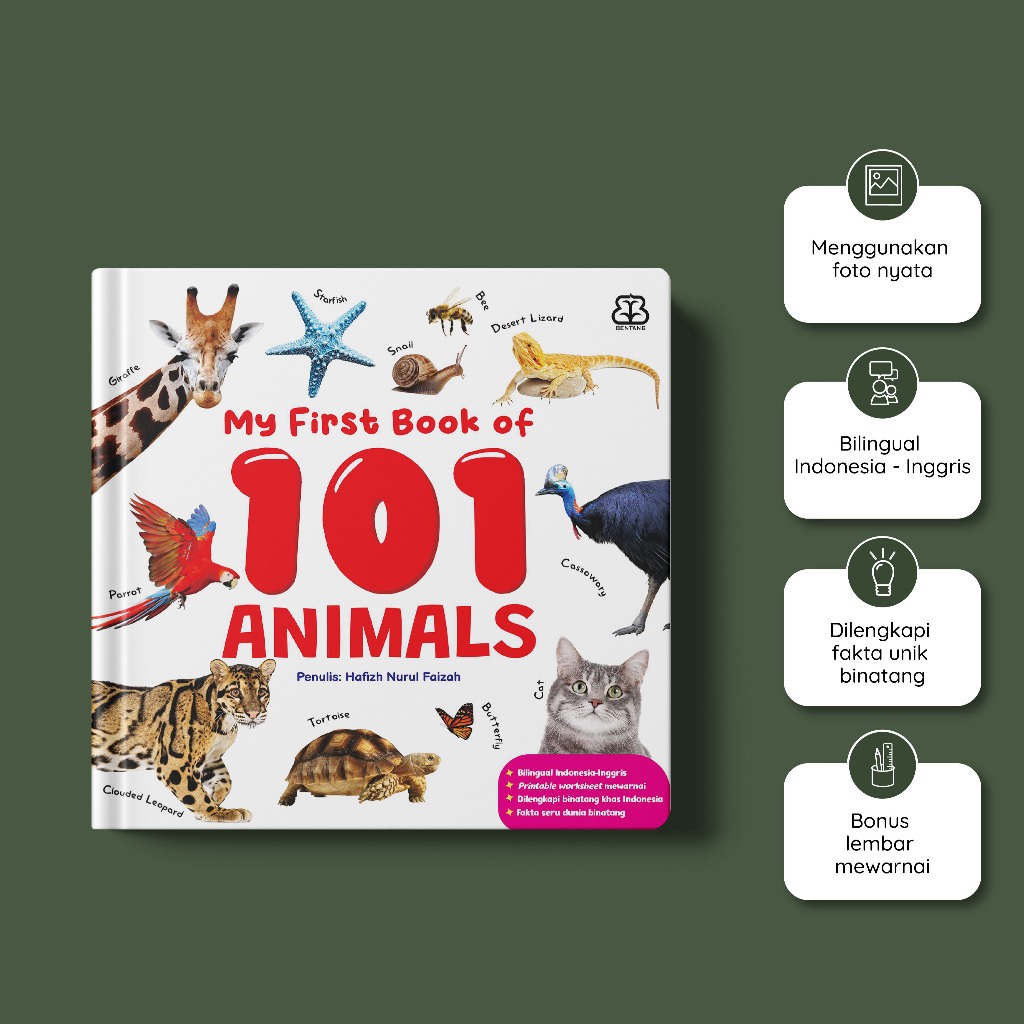 [Mizan Medan] My First Book - My First Book Of 101 Animals (Boardbook)
