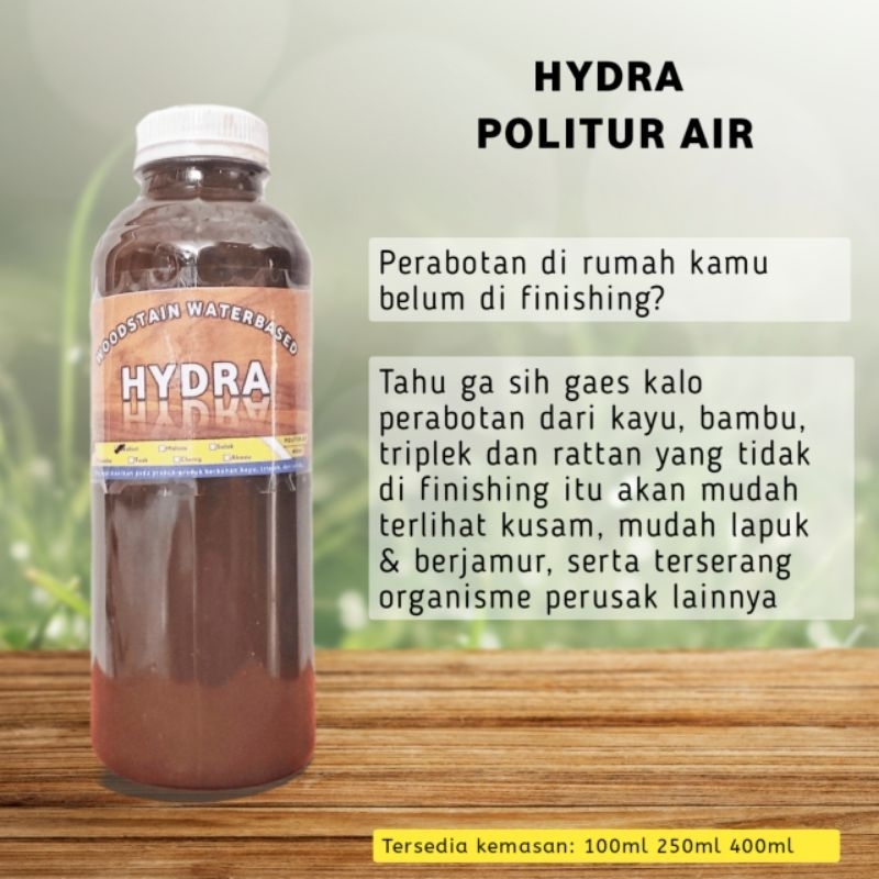 Politur Plitur Waterbased Kayu Jati Mahoni 250ml Cat Kayu Praktis Siap Pakai