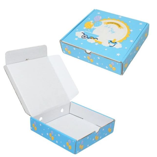 

BOX HADIAH / BOX PARSEL UNTUK HADIAH + KARTU UCAPAN NEWBORN BABY - DUS HADIAH UKURAN 24 X 24 X 7 CM