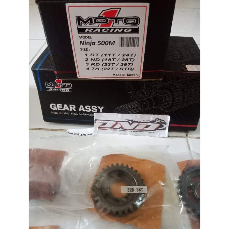 MOTO1 Gigi Rasio ninja 150 11-24/18-28/22-28/22-STD 500M NEW/Ratio moto1 ninja 150