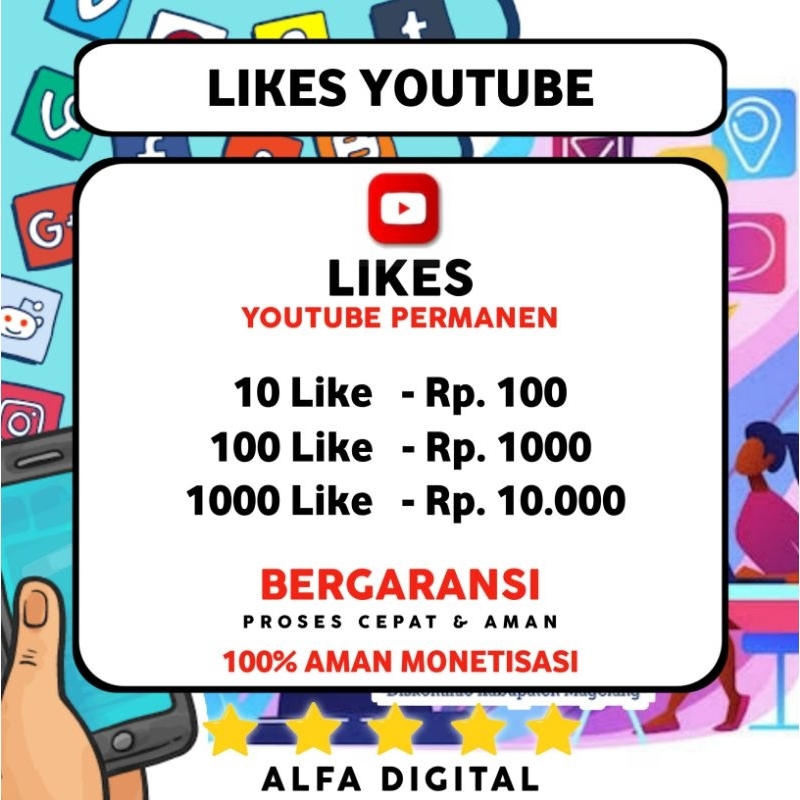 LIKES YOUTUBE PERMANEN | PROSES CEPAT | LIKE VIEW SUBSCRIBER