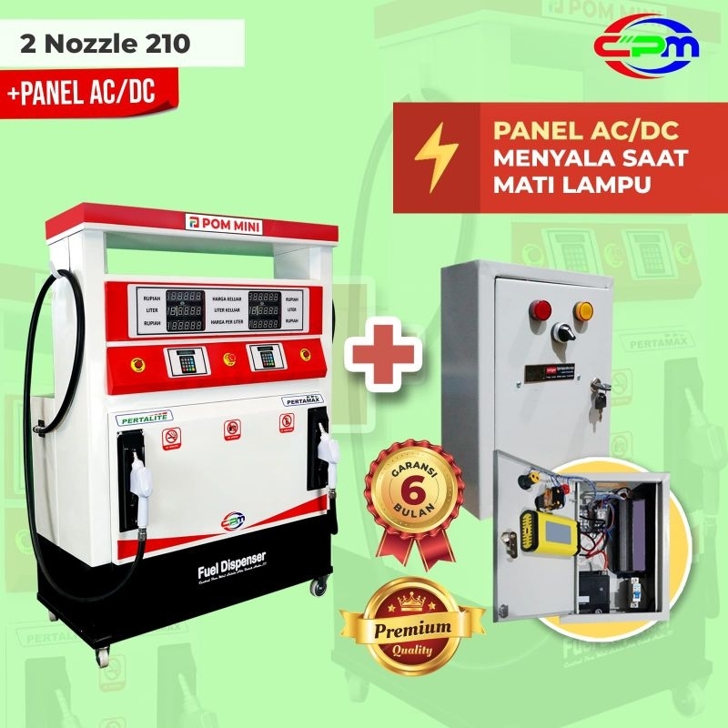 POM MINI / PERTAMINI 2Nozzle 210Lx2 Bisa Nyala Saat Mati Listrik, Murah Berkualitas & Bergaransi