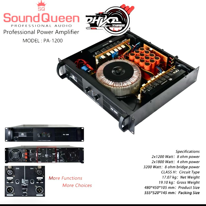 POWER SOUNDQUEEN PA 1200 SUB CLASS H / Power Soundqueen PA1200 SUB CLASS H / power soundqueen pa 120