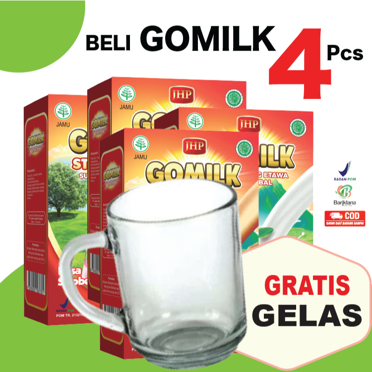 

[ BELI 4 BOX GRATIS GELAS ] GOMILK Susu Kambing Etawa Plus Herbal | Susu Penambah Nafsu Makan | Baik untuk Tulang, Sendi, Diabetes, Hipertensi, Asma, dll | Netto 200 gr