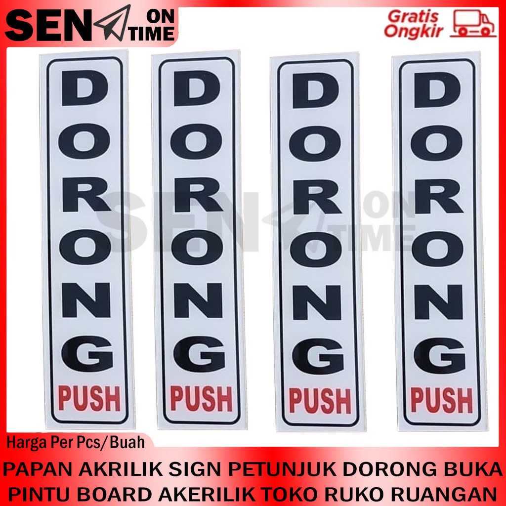 

Papan Akrilik Stiker Petunjuk Dorong Sign Board Penanda Tulisan Ruangan Label Acrilyc Kuat Tempel Lengket Double Tape Gantung Pull Warna Putih Susu Rumah Kantor Toko Restoran Gedung Publik Intern X Buka ADL Tutup Pintu Multifungsi
