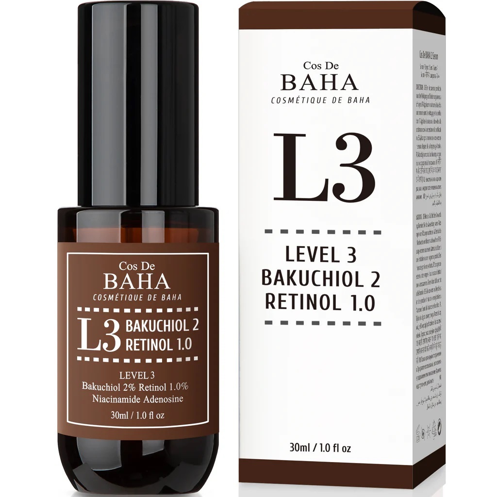 Cos De BAHA (L3) 30ml - Retinol 1%, Bakuchiol 2% Serum with Retinol