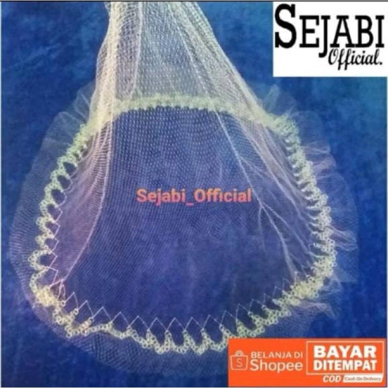 (Sejabi) Termurah Jala lempar ikan 3/4 inch tinggi 1 meter Bahan senar atau tansi 0.20 Mm