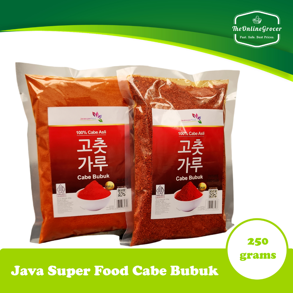 

Java Superfood Cabe Bubuk Korea - Chilli Flakes - Ground Chilli - Chilli Powder - Gochugaru 250gr