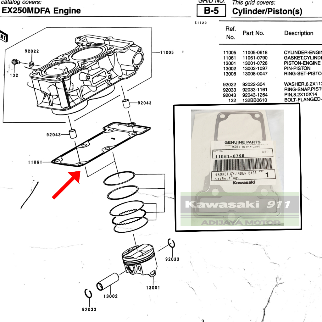PAKING PACKING BORING BAWAH BLOK SEHER NINJA 250 FI