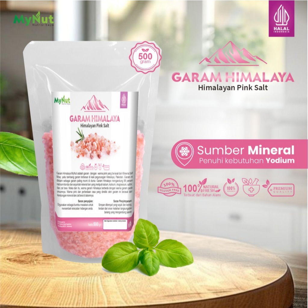 

MYNUT GARAM HIMALAYA 500 GR HIMALAYANT PINK SALT