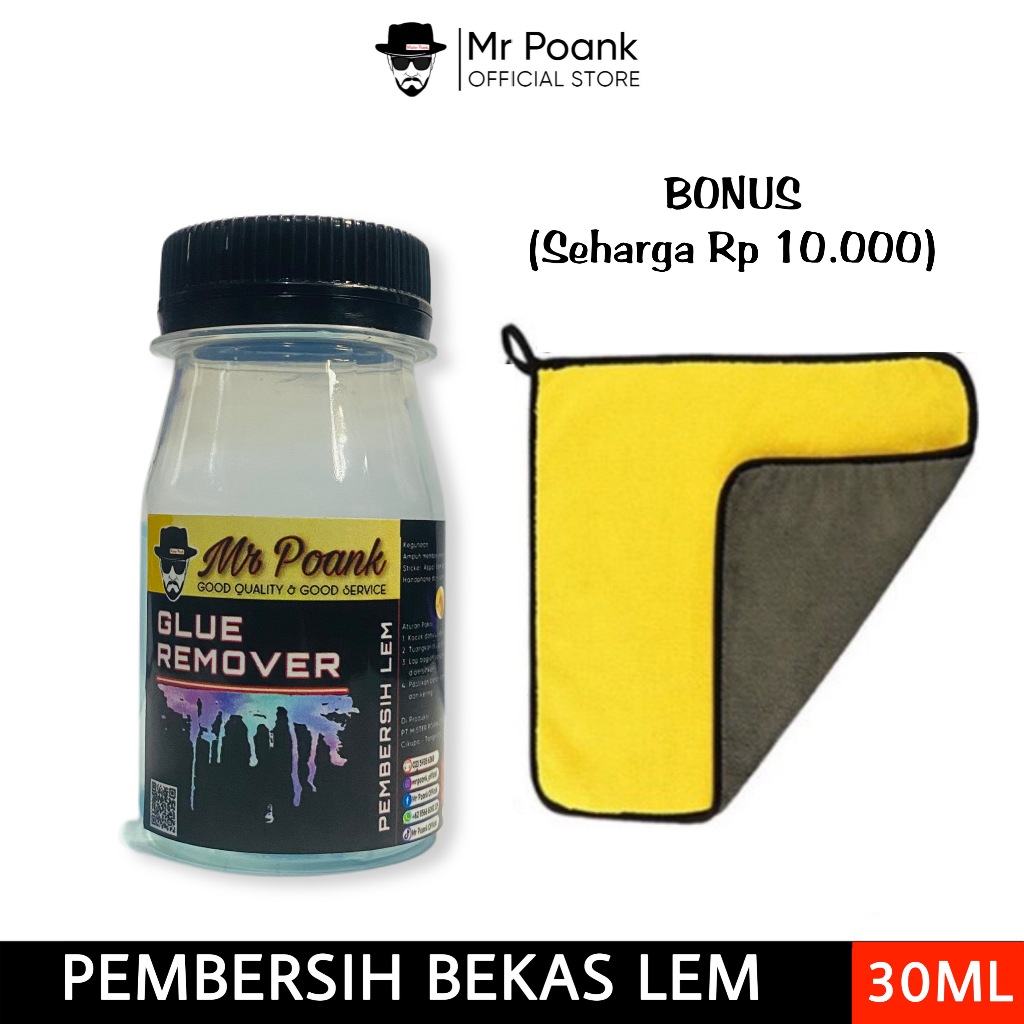 Mr Poank Pembersih Cat Bekas Lem Double Tape Lakban bekas sticker kotoran burung pada Mobil Motor am