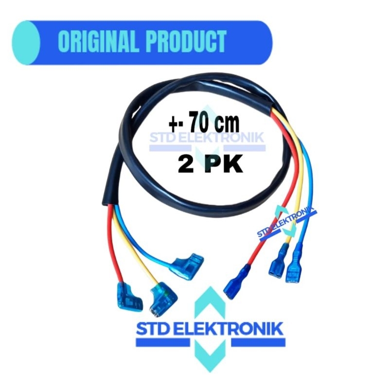 Kabel kompresor AC 2 PK 3 kabel panjang +- 70 cm - Soket kabel kompresor AC 450/750 VAC