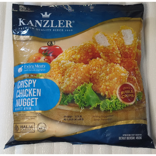 

KANZLER CRISPY CHICKEN NUGGET 450 GR - NAGET AYAM GORENG