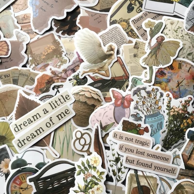 

15pcs VINTAGE STICKER PINTEREST / Newspaper vintage sticker / Retro sticker / sticker aesthetic / brown ins sticker / case sticker / deco sticker / aesthetic journaling blue sticker / sticker deco laptop / sticker laptop
