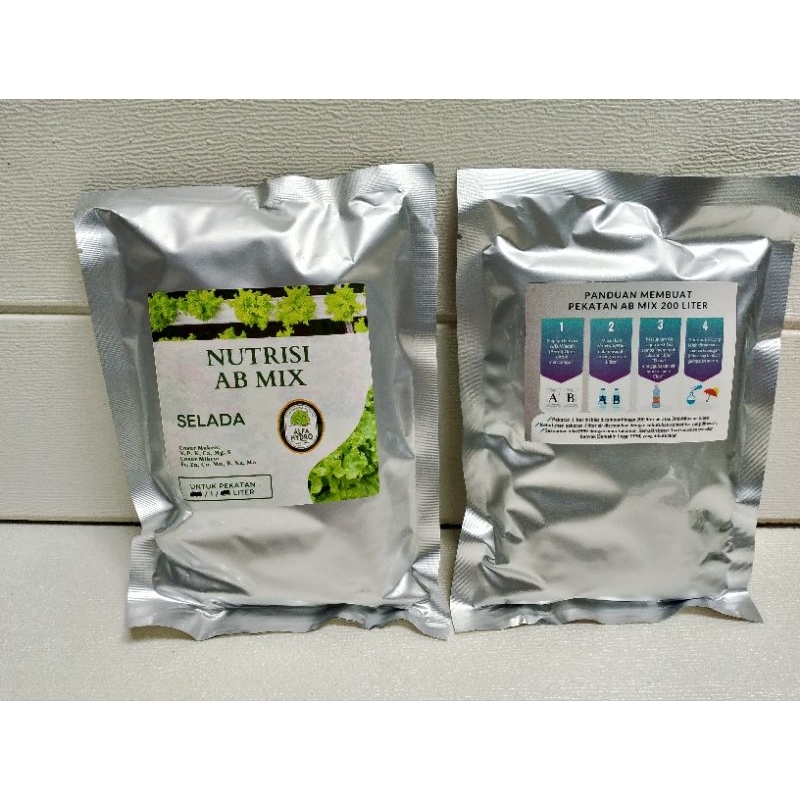 Nutrisi Hidroponik AB Mix Selada Pekatan 1Liter Padat Untuk 200 Liter Air