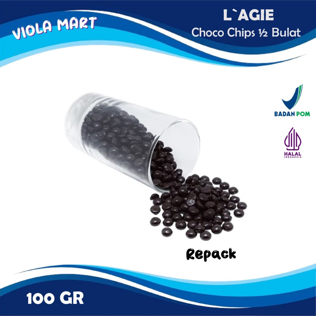 

Choco Chips Merk L`AGIE 1/2 Bulat 100gr BEST SELLER {Tersedia Harga Grosir}