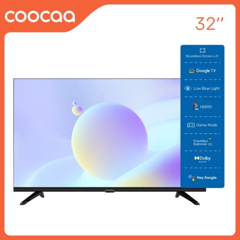 COOCAA TV 32CTE6600 GOOGLE TV ANDROID 11.0 32 INCH - GOOGLE TV BEZELLESS COOCAA TV