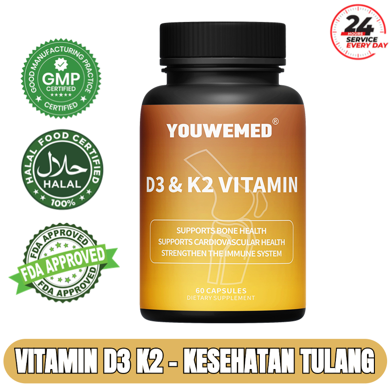 Vitamin K2-D3, Mendukung Kesehatan Tulang dan Meningkatkan Imunitas, 5000 IU, 60 Kapsul