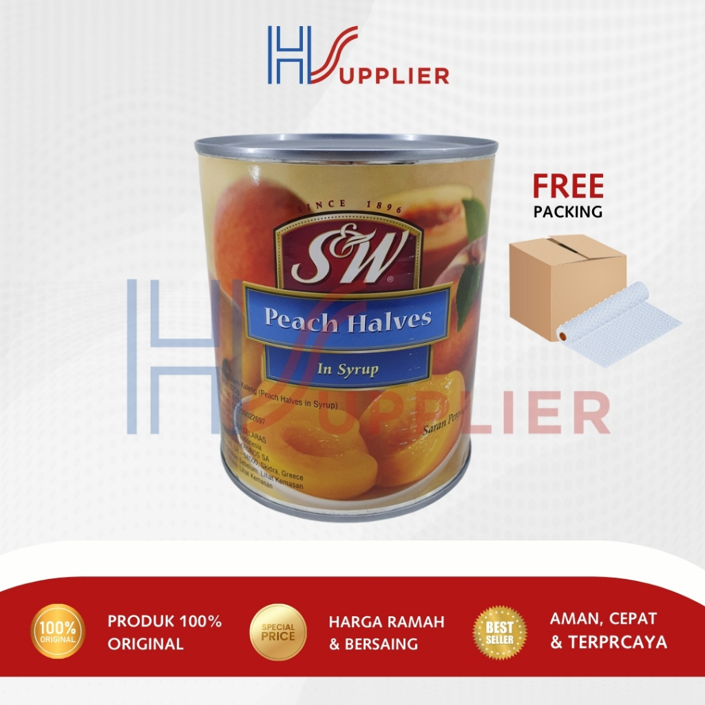 

Peach Halves In Syrup 825 Gr S&W / Buah Persik Dalam Sirup