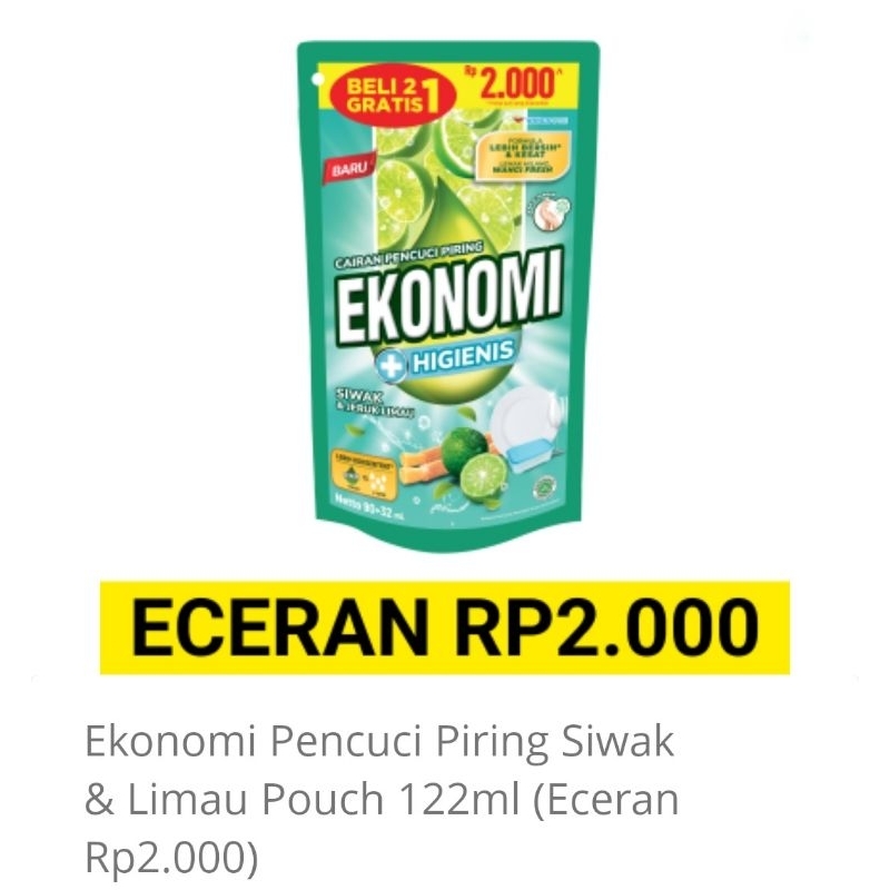 ekonomi pencuci piring eceran 2000