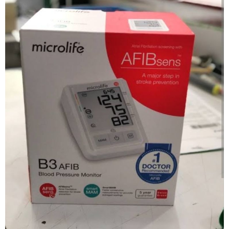 Microlife B3 AFIB Tensimeter Digital Lengan Atas dengan Deteksi Afib dan Teknologi Gentle+