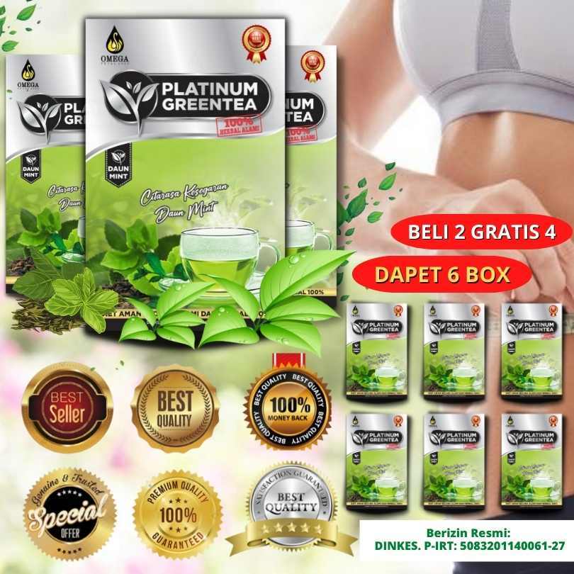 

Teh Diet Pelangsing Badan dan Perut Terlaris Slimming Tea Platinum Green Tea