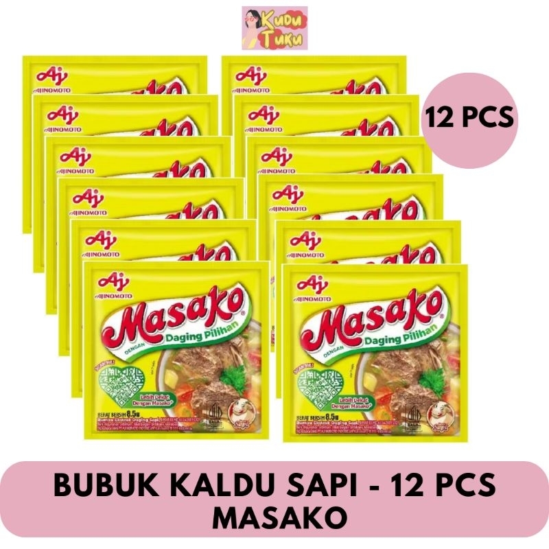 

12 PCS - MASAKO BUMBU KALDU SAPI 8.5g - MASAKO KALDU BUBUK RASA SAPI 1 RENCENG