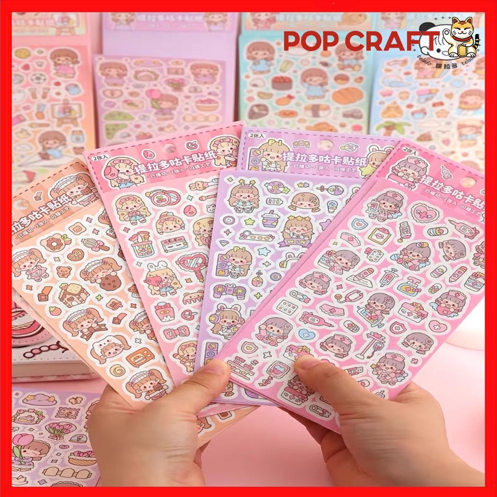 

PC Stiker Glitter Cantik Soft & Cute Buat Dekor DIY Case HP / Deco Photocard Kpop Stiker DIY TLD135