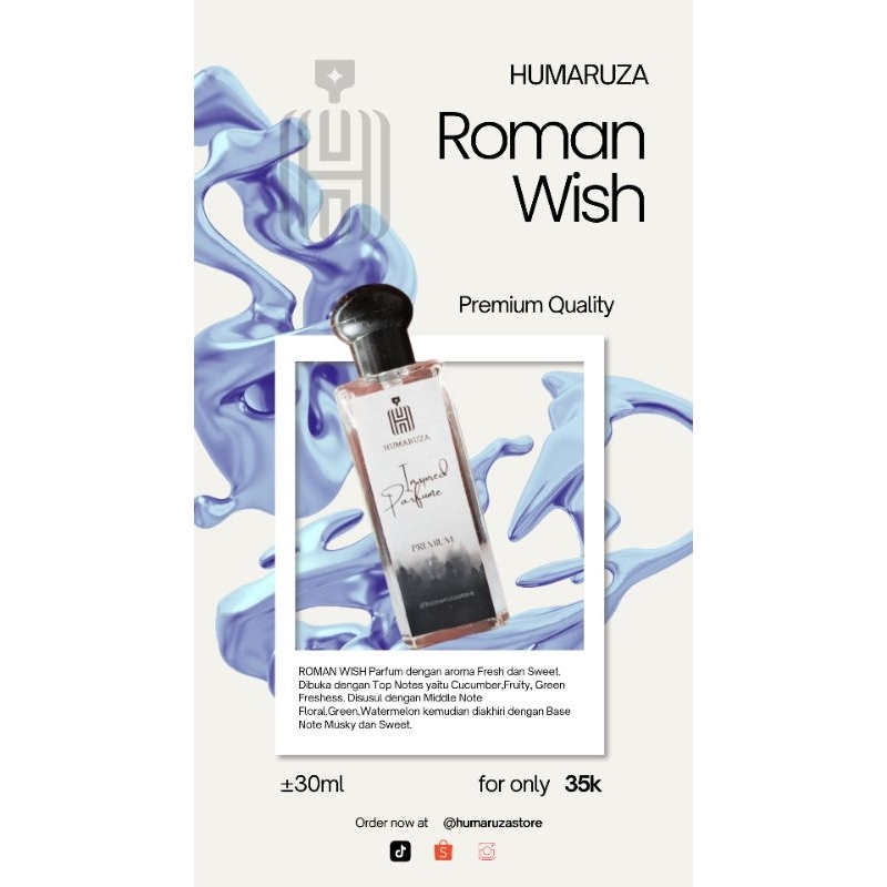 ROMAN WISH - PARFUM ORIGINAL BY HUMARUZA - 30ML