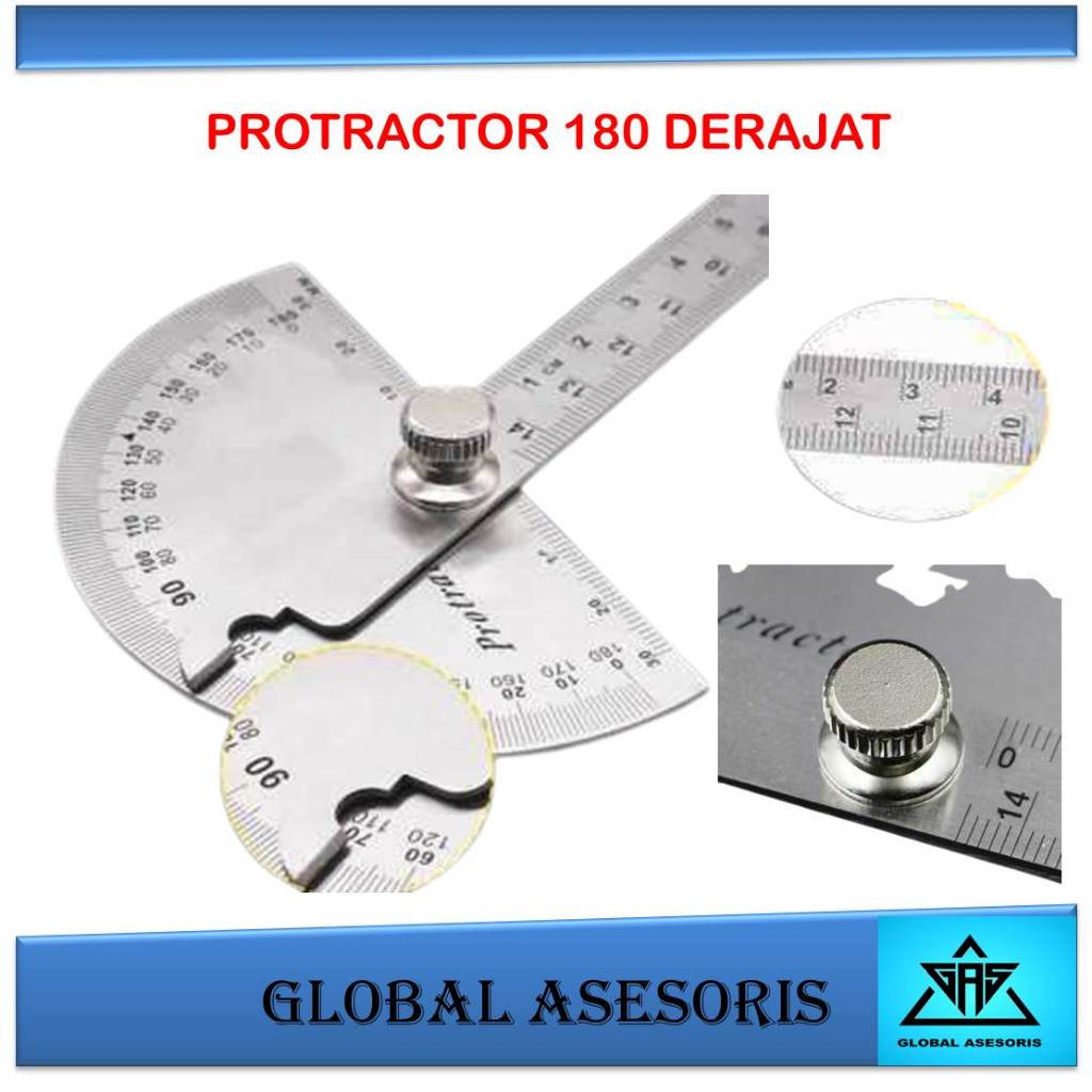 

Penggaris Busur 180 Derajat Meresuring 14.5cm 0-180° Stainless Degree Protractor Alat Ukur Sudut Dan Kemiringan Benda Kerja Busur Derajat Bahan Stainless Stell Penggaris Busur Derajat Multifungsi