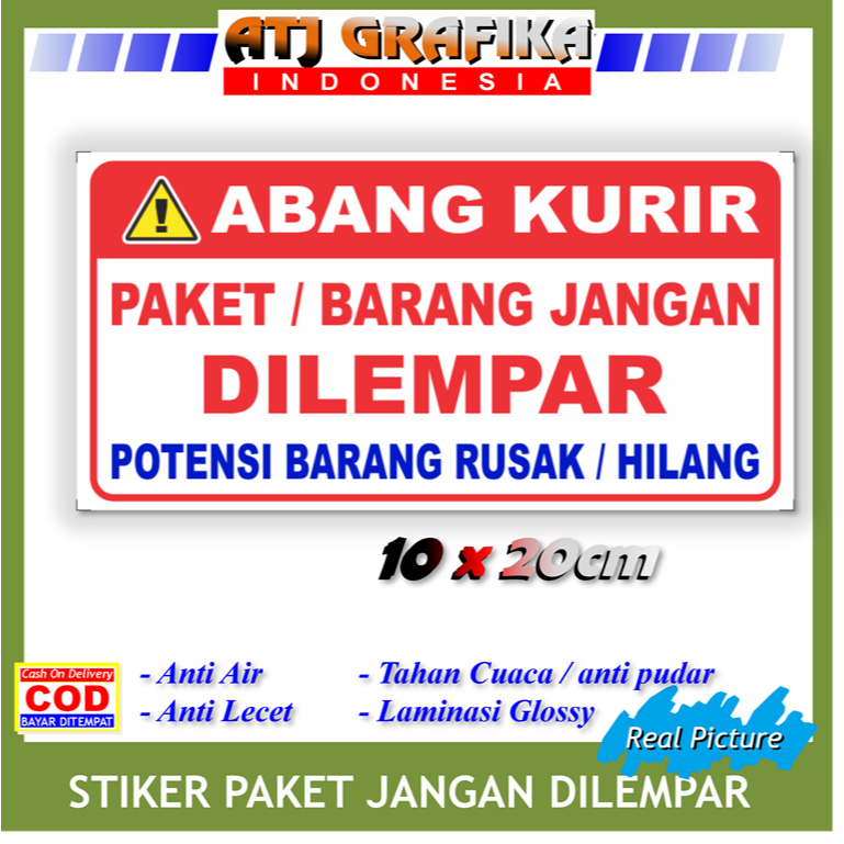 

Stiker paket jangan dilempar anti pecah rusak sticker kurir antar barang rumah dll