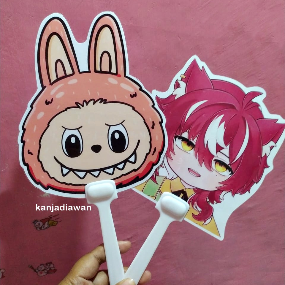 CUSTOM KIPAS ANIME LABUBU HAND FAN