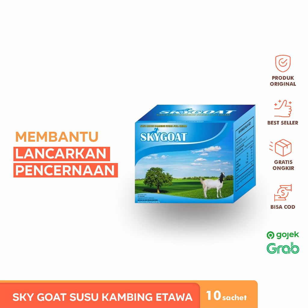 

SKYGOAT / Susu Kambing Etawa Bubuk 1 Box isi 10 Sachet