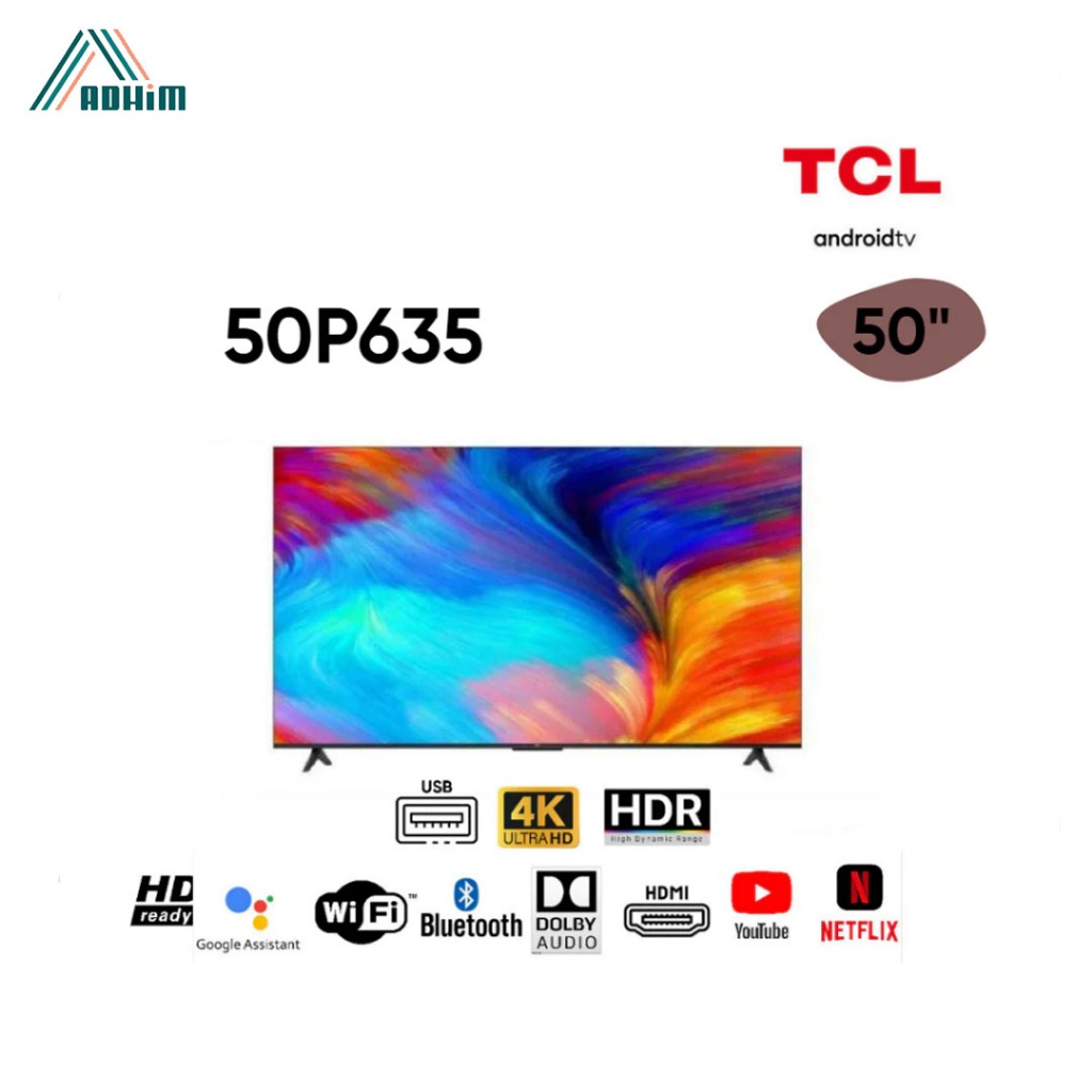 TCL 50P635 TV LED 50 Inch UHD 4K Android TV