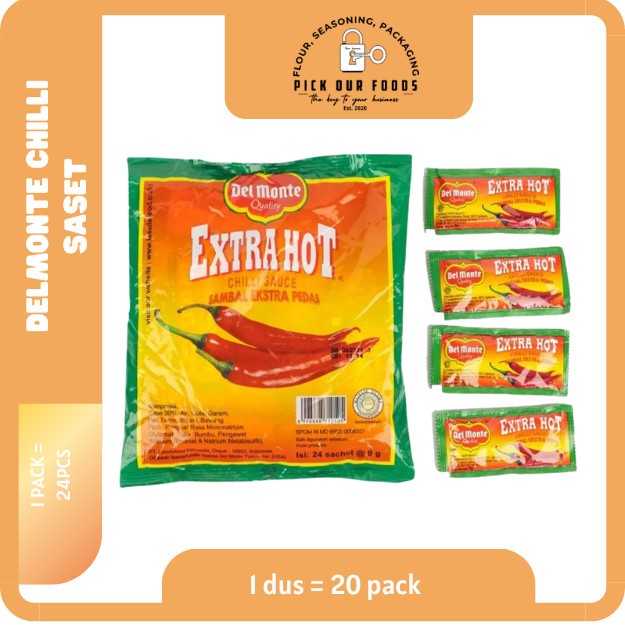

Delmonte Saus Extra Hot Sachet / Delmonte Saos Tomat Saset 1DUS