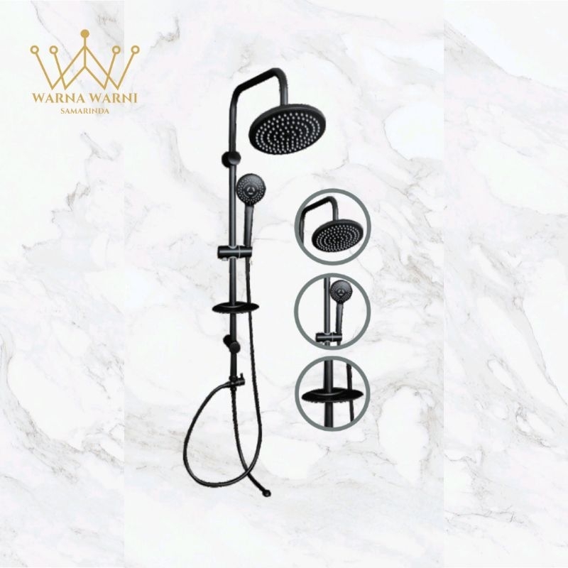 Shower Tiang GTWO 501 Bulat Black