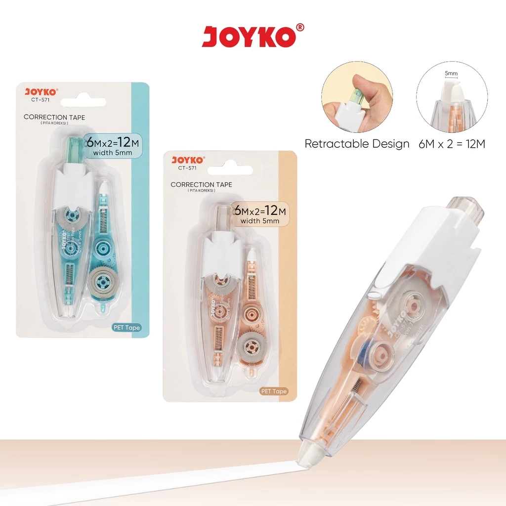 

Correction Tape Pita Koreksi Stipo Kertas Joyko CT-571 Bersih Cepat Tepat