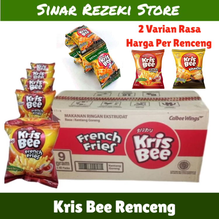 

Chiki Kris Bee French Fries / KrisBee / Makanan Ringan / Chiki Rasa Kentang