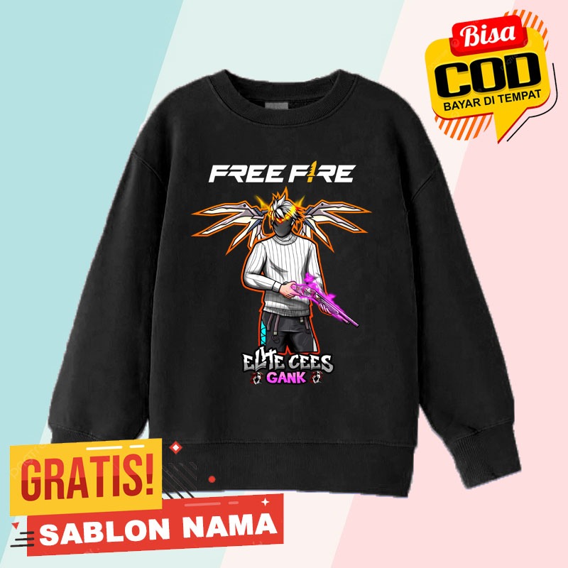 JAKET SWEATER ANAK FF FREE FIRE ELIT CEES SG 2 RAPPER TAS SAYAP