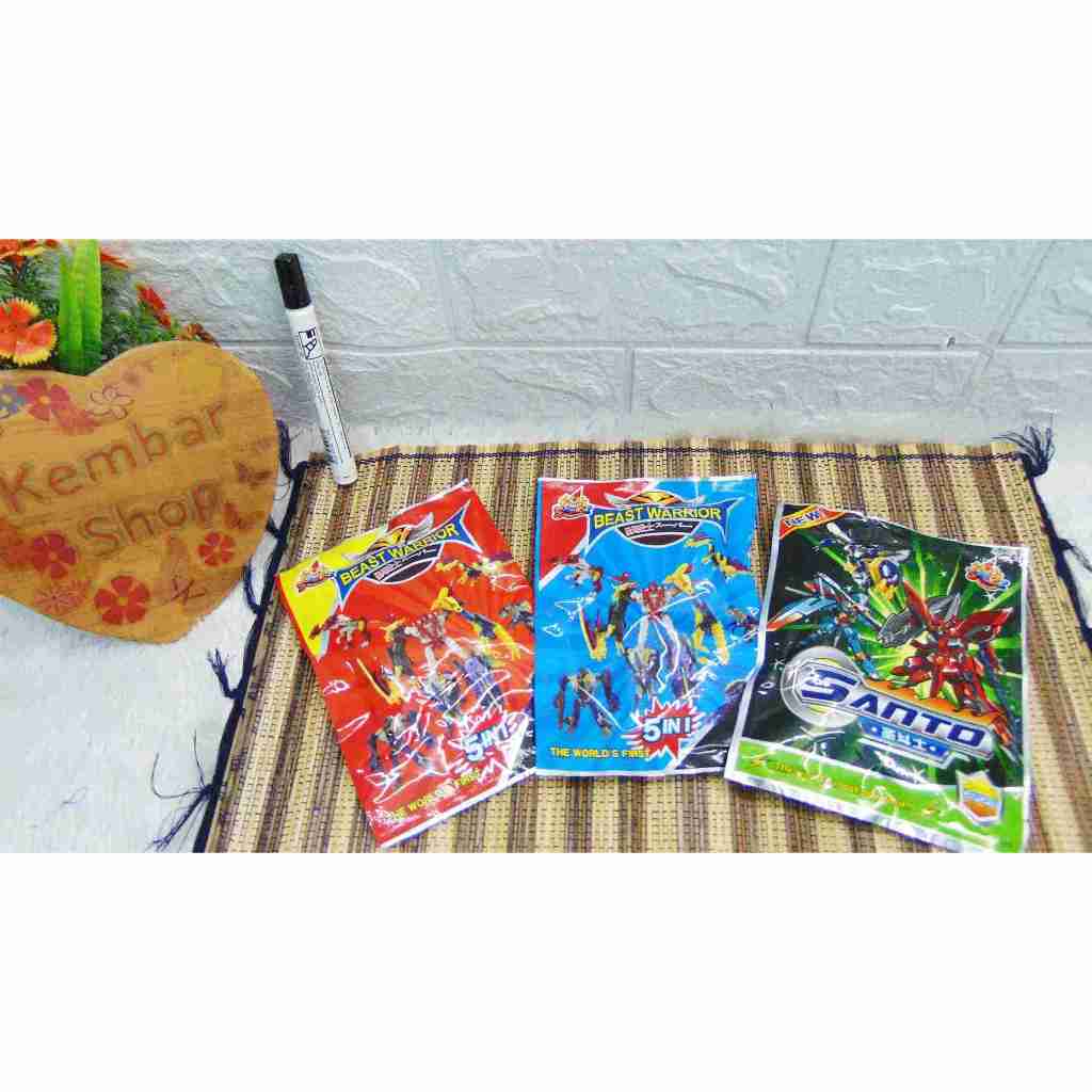SANTO [ecer 1pcs] MAINAN EDUKATIF ANAK ROBOT RAKIT SANTO GUNDAM BONGKAR PASANG BEAST WARRIOR