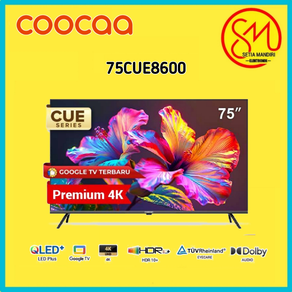 GOOGLE TV COOCAA 75 inch - 75CUE8600 Google TV - 4K QLED - Netflix/Youtube - Dolby Atmos