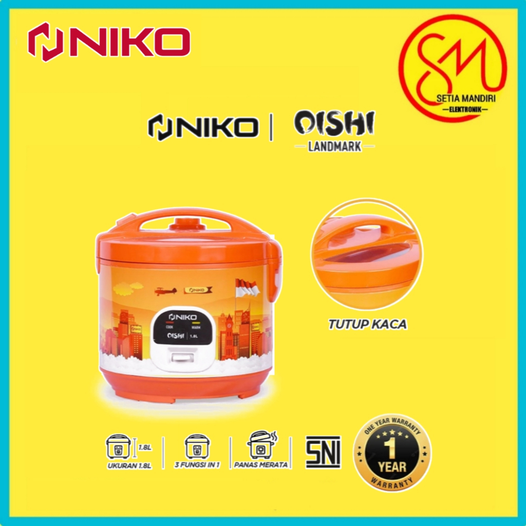 Rice Cooker Niko Oishi [1.8L] l GARANSI RESMI