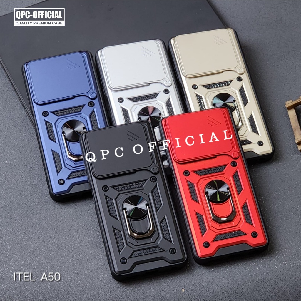 Itel A50 Itel S23 Case ARMOR SLIDE PROTECT KAMERA Case Robot Slide Kamera + RingStand Case Itel A50 