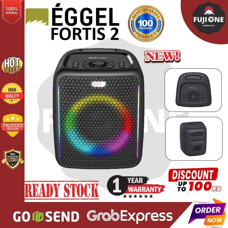 Eggel Fortis 2 Portable Party Speaker with RGB Lights