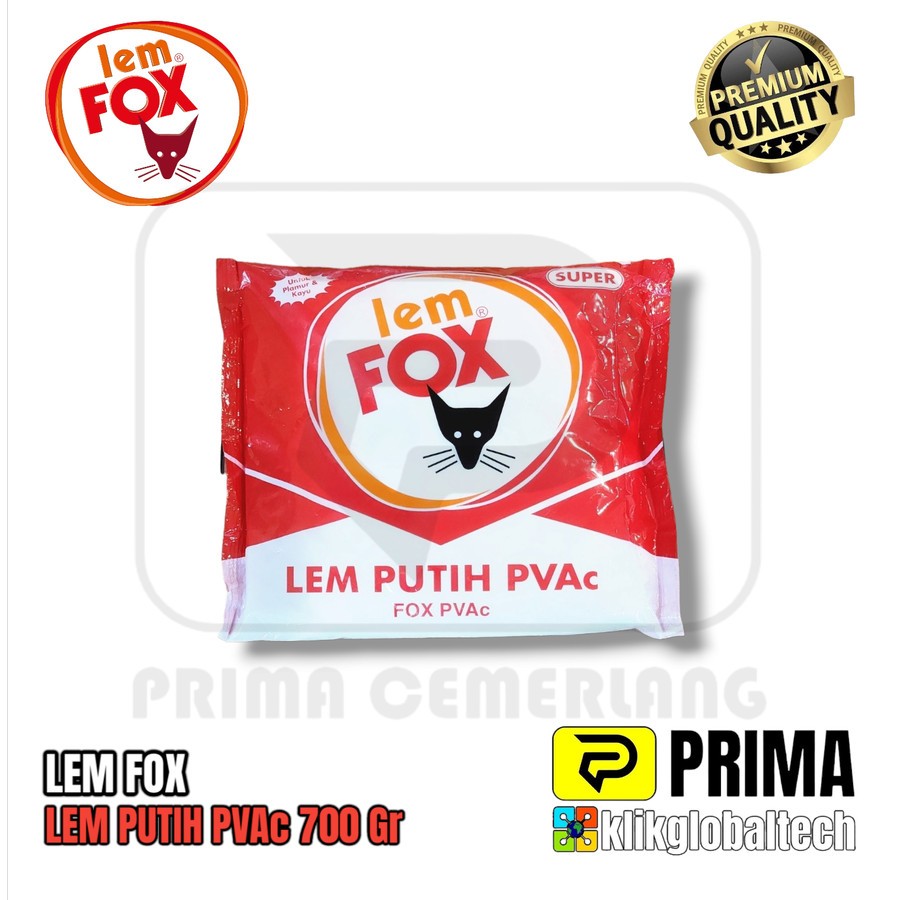 LEM FOX Lem Putih PVAc 700 Gr | Lem Fox Merah
