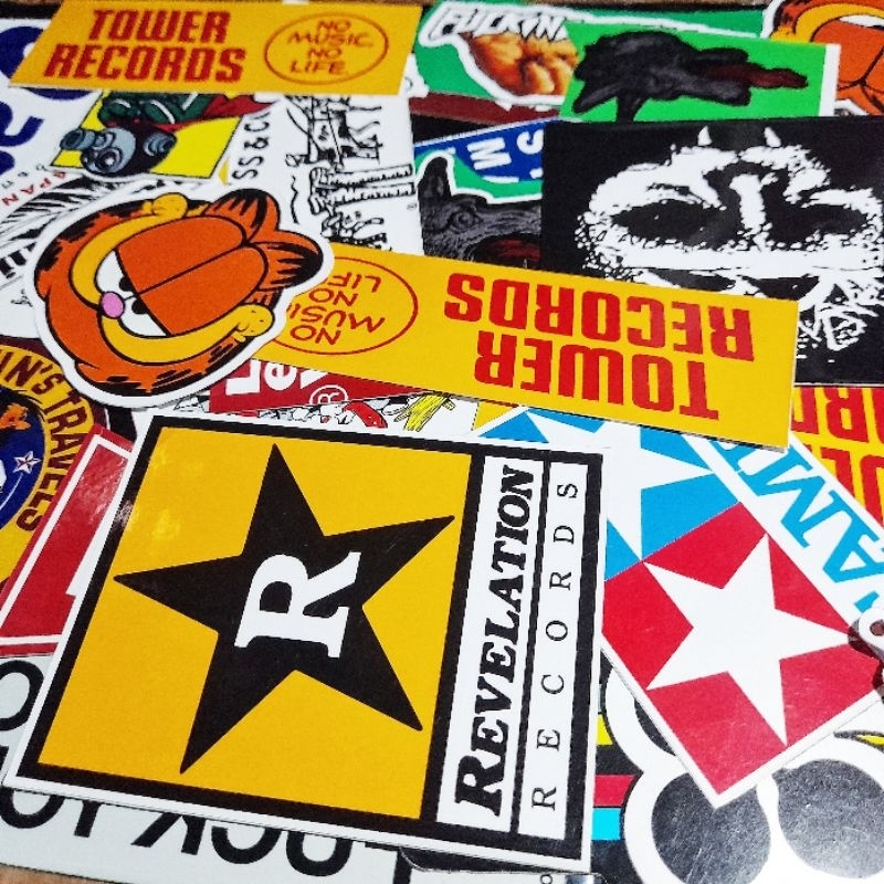 

sticker random band brand clothing musik streetwear kartun stiker custom