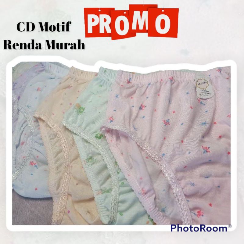 [ECER] CD MOTIF KEMBANG SABLON RENDA MURAH ANAK DEWASA