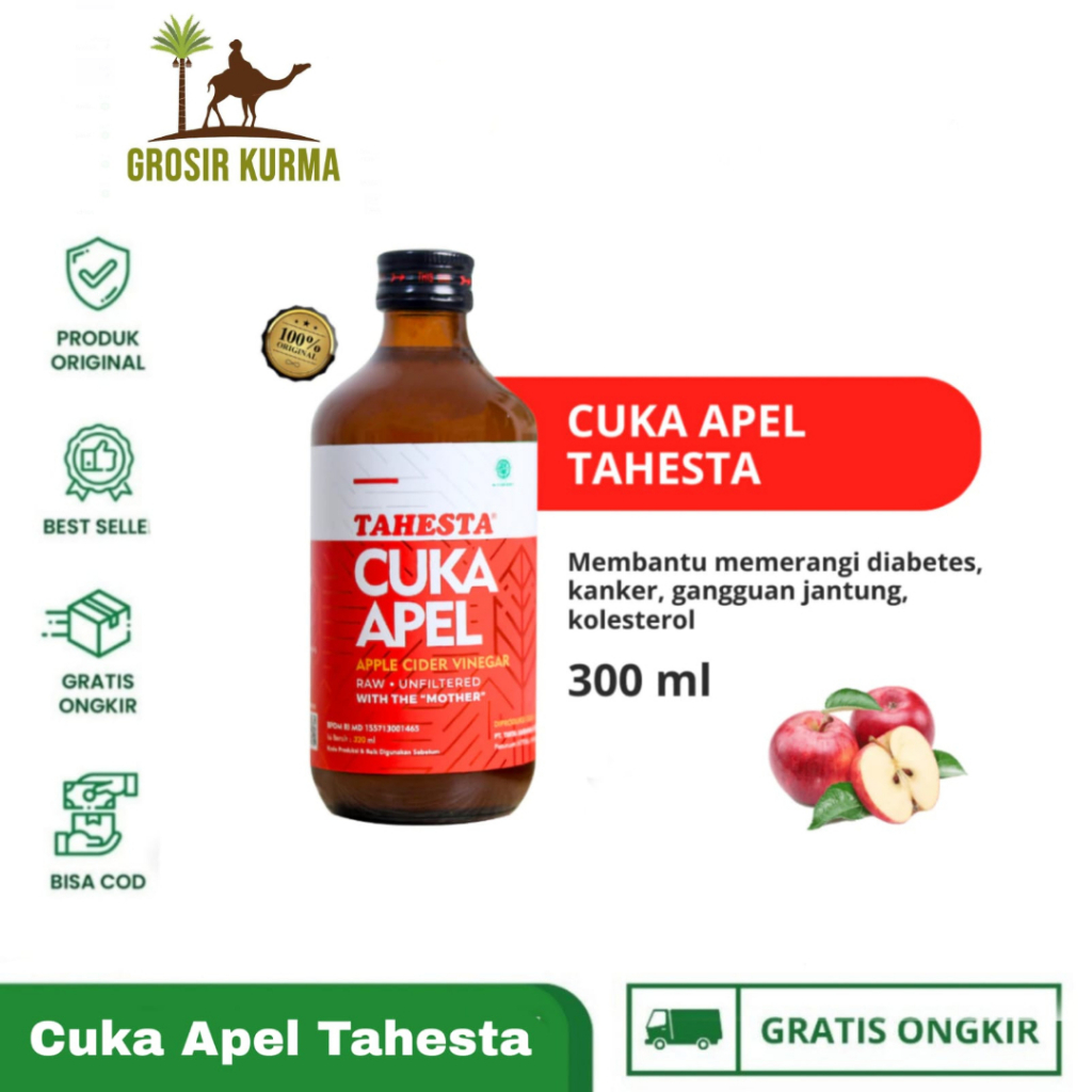 

Cuka Apel Tahesta Apple Cider Vinegar Original Untuk Kesehatan 320ml