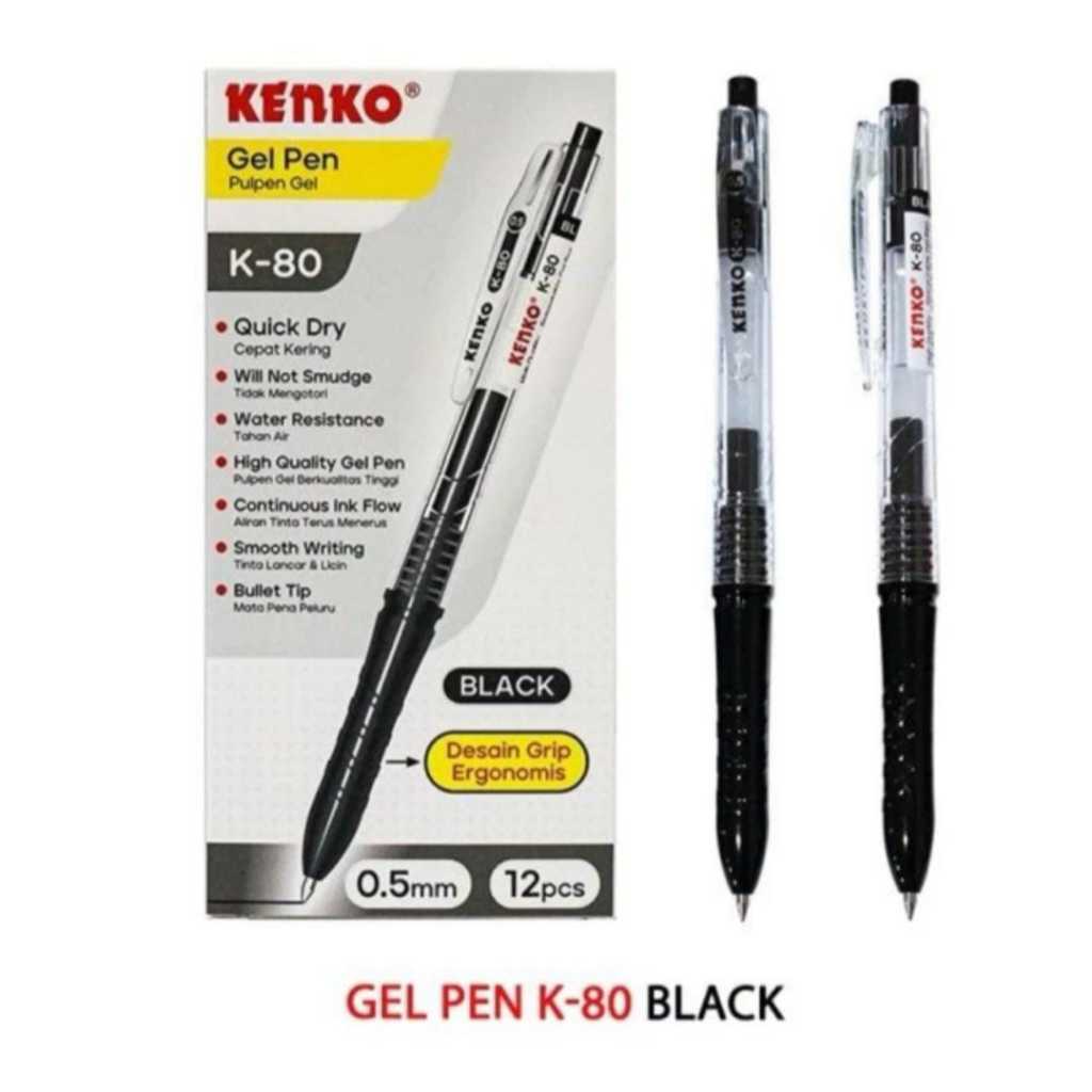 

PEN GEL KENKO K-80 WARNA HITAM