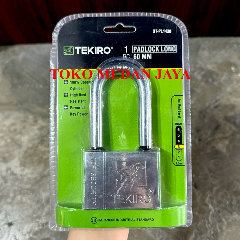 TEKIRO GEMBOK PANJANG 60 MM GEMBOK LEHER PANJANG 60 MM TEKIRO